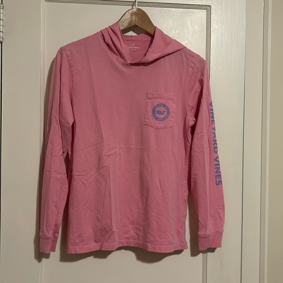 Vinyard vines pink tshirt hoodie - Picture 1 of 3